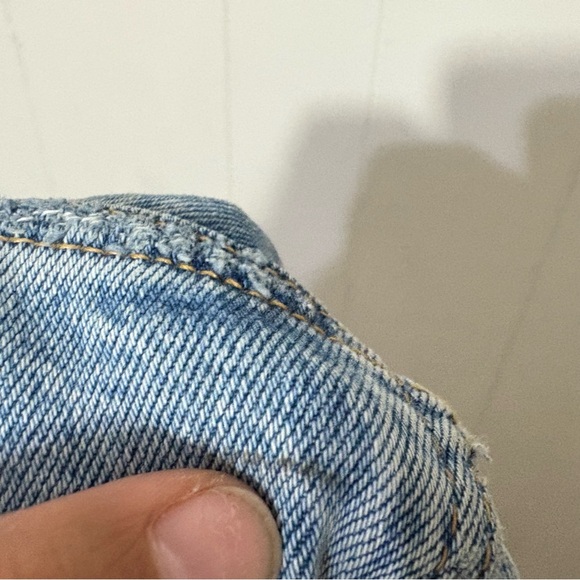 ZARA TRF Authentic Denim Destroyed Cropped Jacket Size S New - Picture 11 of 11